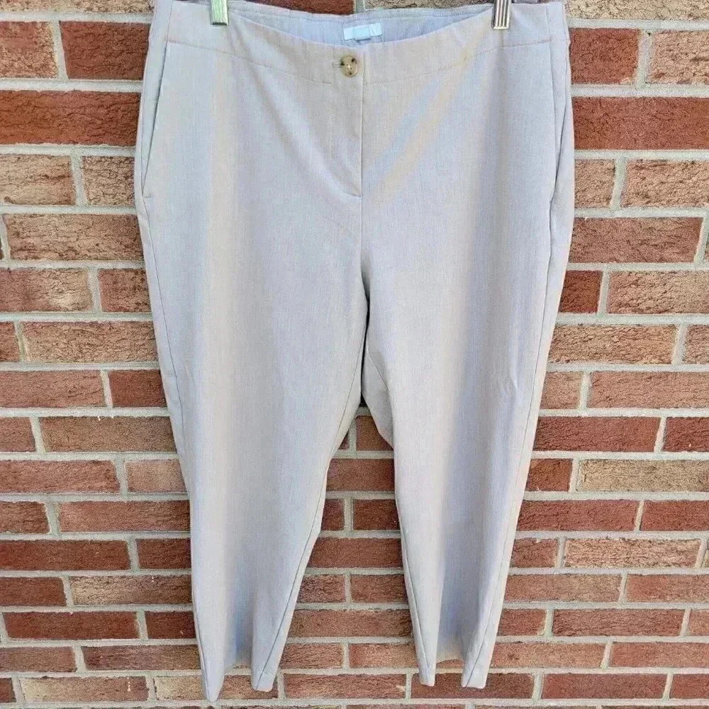 J. Jill Pants Women's Size 16 Petite Ankle Crop Beige Pockets